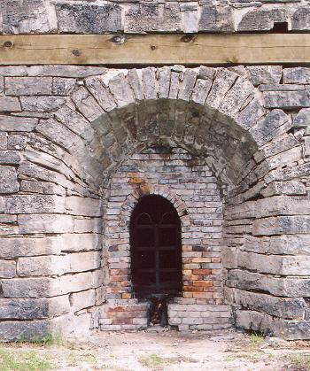 detail of kiln opening