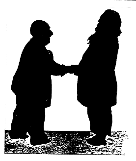 Scherenschnitt Bruckner Brahms