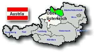 map and flag of Austria