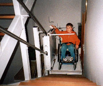 Treppenlift, �ltere Bauweise