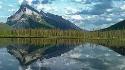 Mount Rundle reflected in the Vermillion Lakes