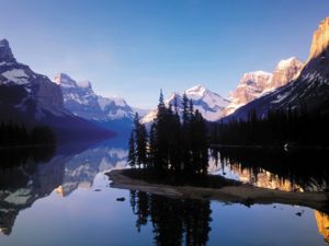 Spirit Island in Maligne Lake